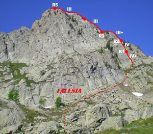 Via Normale Cima di Colla Auta - Cresta Nord