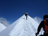 Via Normale Parrotspitze-Punta Parrot - Sulla cresta di salita