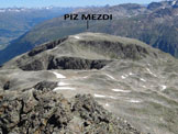 Via Normale Piz Mezdi - Immagine ripresa da SW, dal Piz Rosatsch