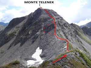 Via Normale Monte Telenek  Cresta W