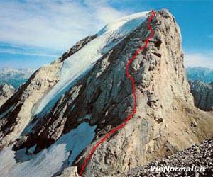 Via Normale Marmolada - Punta Penia (cresta W)