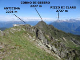 Via Normale Cima delle Cicogne - Cresta SE - Panorama di vetta