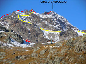 Via Normale Cima di Caspoggio - Cresta SE