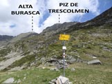 Via Normale Alta Burasca - Immagine ripresa dalla Bocchetta de Trescolmen (q. 2161 m)