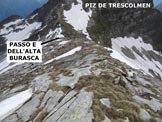 Via Normale Alta Burasca - In discesa, sulla cresta E dellAlta Burasca