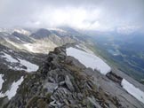 Via Normale Piz de Trescolmen - Dalla vetta, in primo piano la cresta finale 