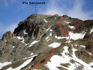 Via Normale Piz Sarsuret