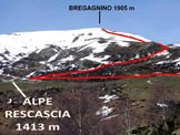 Via Normale Monte Bregagno - dai Monti di Gallio - Litineraio per salire al Bregagnino, dai pressi dellAlpe Rescascia