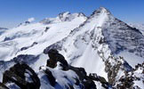 Via Normale Gran Serra / Gran Sertz - In vetta, veduta a SW su Gran Paradiso e Herbetet