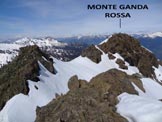 Via Normale Monte Ganda Rossa (o Cima di Gana Rossa) - Dallanticima, la facile cresta di collegamento con la vetta