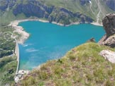 Via Normale Monte Pancherot - Scorcio sul Lago di Cignana dalla cima del Monte Pancherot