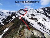 Via Normale Monte Marnotto - Versante N - Immagine ripresa sopra lAlpe di Marnotto