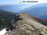 Via Normale Monte Colombana - In discesa, sulla cresta NE