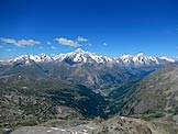 Via Normale Grand Assaly - Panorama dalla cima su tutto il gruppo del Monte Bianco