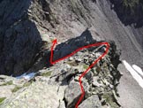 Via Normale Cime di Caronella - Laffilata cresta E della Cima Centrale