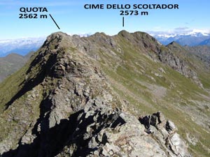 Via Normale Cime dello Scoltador (traversata)