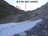 Via Normale Cime dello Scoltador (traversata) - In salita, verso la Bocchetta dei Laghi