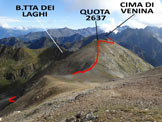 Via Normale Cima di Venina - Versante NW - La parte finale dellitinerario, dal Monte Masoni