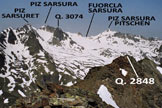 Via Normale Piz dUrezza - Panorama di vetta, verso W