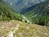 Via Normale Piz Murterchombel - In discesa, nella Val Sarsura