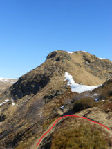 Via Normale Monte Magno - Il bivio dopo lAlpe di Mageno