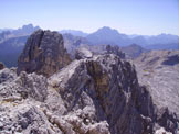 Via Normale Punta di Mezzo di Fanes - Panorama di vetta verso S