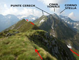 Via Normale Cima Sasso Chiaro - Cima Querciada - Panorama verso S, dalla vetta della Cima Querciada