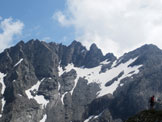 Via Normale Pizzo Brunone - Veduta sullo Scais-Torrione Curo e Fetta di Polenta