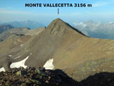 Via Normale Monte Vallecetta - Immagine ripresa dal M. Vallecetta (q. 3148 m)