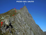 Via Normale Pizzo del Salto - Immagine ripresa dal Passo del Salto