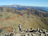 Via Normale Cima di Terento (Eidechspitze) - Il sentiero di salita visto dalle vicinanze della cima