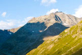 Via Normale Hoher Seeblaskogel - La cima vista da est