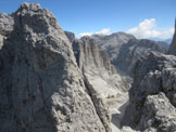 Via Normale Belvedere della Croda di Re Laurino - Dalla cima verso Torri Vaiolet