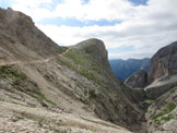 Via Normale Cima Mantello - Mantello dal rifugio Antermoia