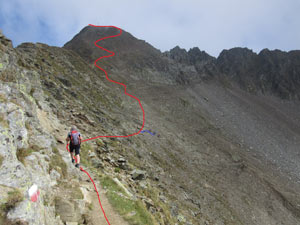 Via Normale Punta Cervinia / Hirtzer Spitze