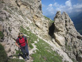 Via Normale Cima Popa - Sul canalino di accesso