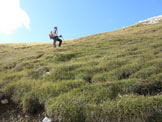 Via Normale Testone del Vaiolon - Pendio erboso sopra Passo Vaiolon