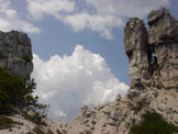 Via Normale Spiz Belvedere - Sella sabbiosa e 2 roccioni