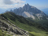 Via Normale Monte Palombino - Versante di salita con crode di  Longerin