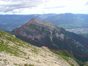 Via Normale Monte Serva - salita da N