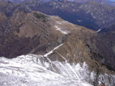 Via Normale Monte Serva - salita da N - Dalla vetta verso crestina di salita