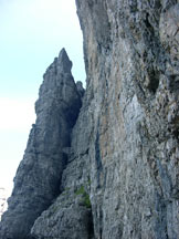 Via Normale Campanile Andrich - Canale E dalla cengia iniziale