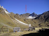 Via Normale Cima di Lago Nero - La cima vista dal rifugio Monteneve