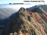 Via Normale Pizzo di Gino - da SE - L’ultima parte del percorso di cresta, da poco sotto la vetta