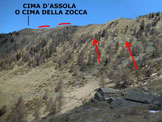 Via Normale Cima dAssola (o Cima della Zocca) - Immagine ripresa dalla Baita (o Casera) Zocca