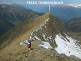 Via Normale Pizzo Gerlo - In discesa, lungo la cresta NW