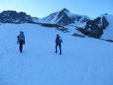 Via Normale Gran Paradiso - Versante NW - Pietraie e nevai dopo il risalto roccioso al termine della morena