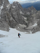 Via Normale Cima Bagni - per Canalone Witzenmann-Oppel - Sul pendio mediano