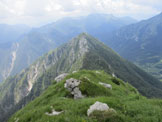 Via Normale Monte Piombada - Vista dalla cima del Piombada verso il Monte Corona Alta