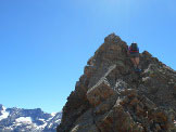 Via Normale Punta Gerlach / Pointe Gerlach - ultimi passi esposti di arrampicata prima della cima